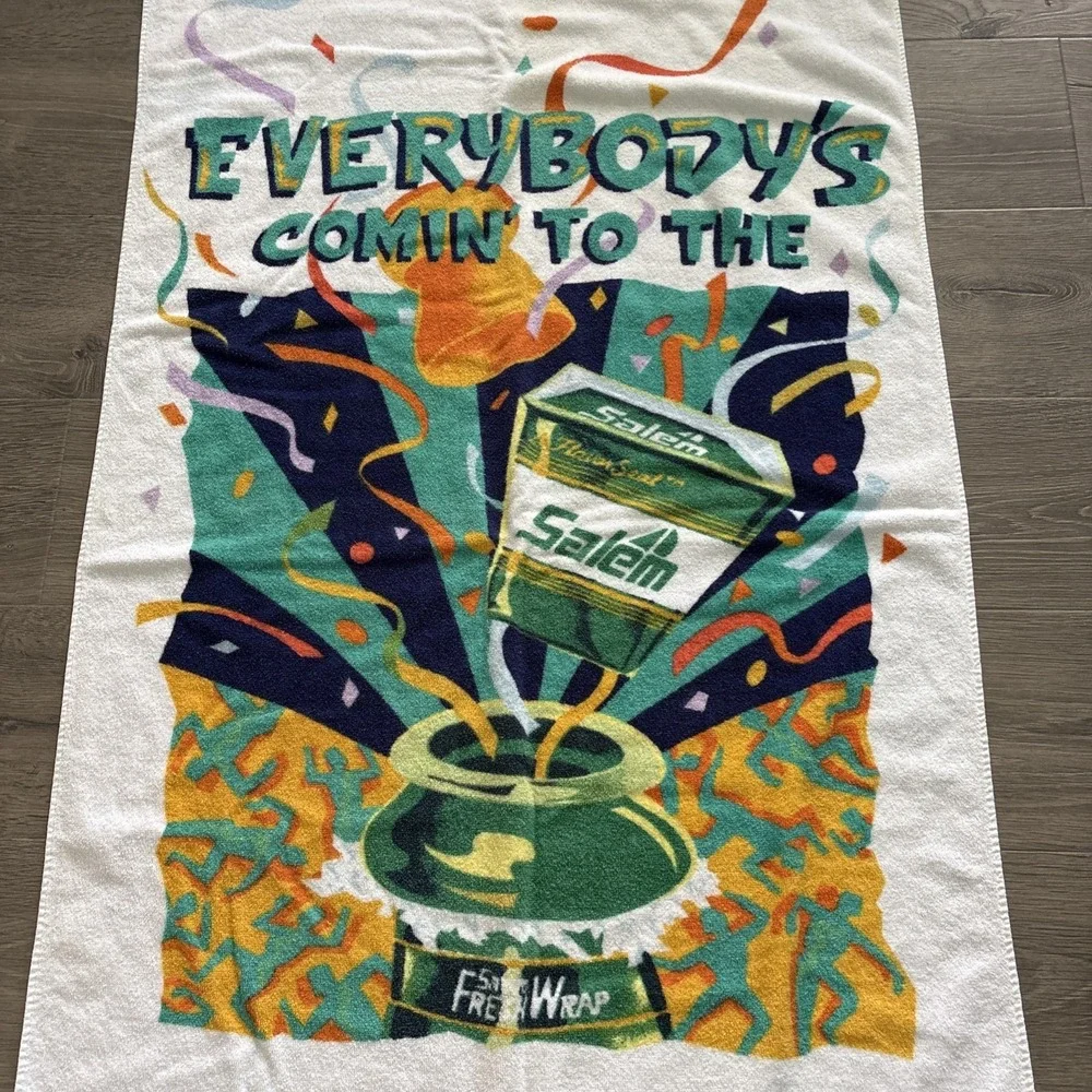 vintage 90s Salem cigarettes promo Towel everybody's coming to the fresh side